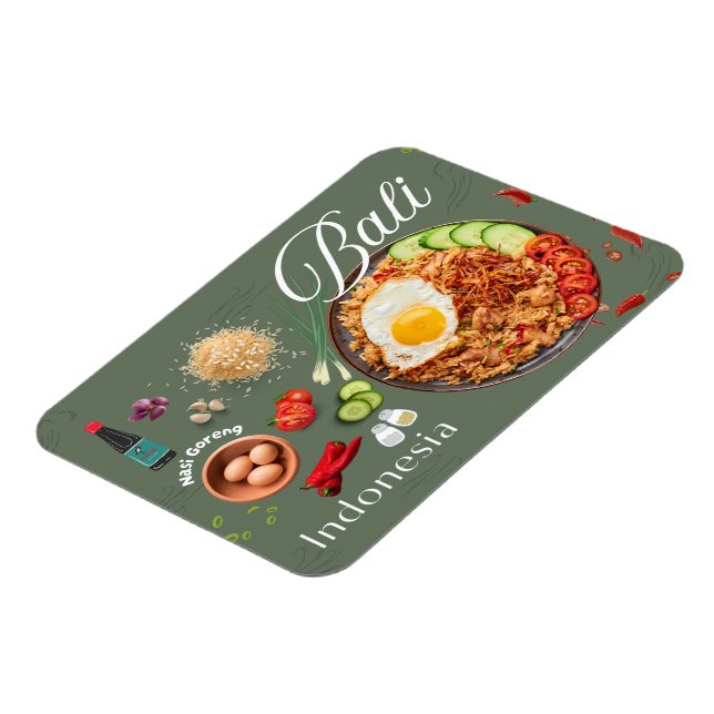 Erleben Sie die Aromen von Nasi Goreng Magneten Magnet (Linke Seite)