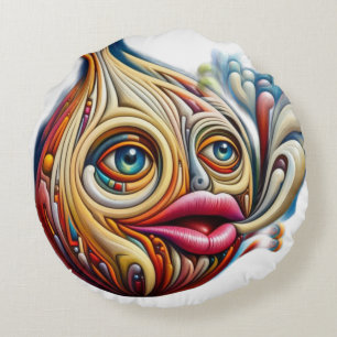 🎨 Erleben Sie die emotionale Reise eines ONION. Rundes Kissen