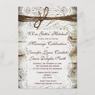 Erleben Sie die Rustikal Land Hochzeitseinladungen Einladung