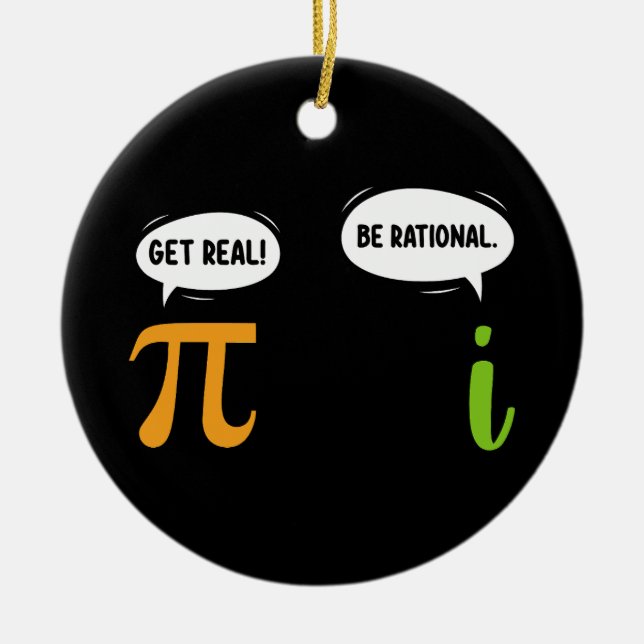 Erleben Sie echte, rationale Mathematik pi Day Gee Keramik Ornament (Vorne)