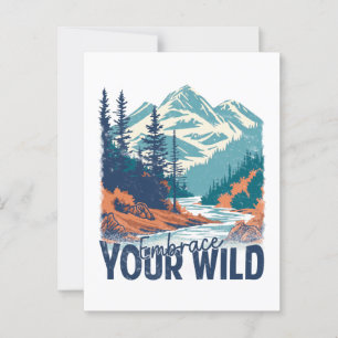 Erleben Sie Ihre Wildnis - Naturerlebnis Postkarte