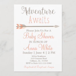 Erlebnis erwartet Baby Dusche Einladung