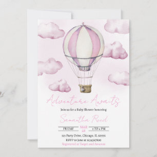 Erlebnis erwartet Baby Dusche Einladung