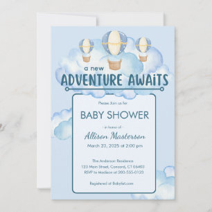 Erlebnis erwartet Baby Dusche Einladung