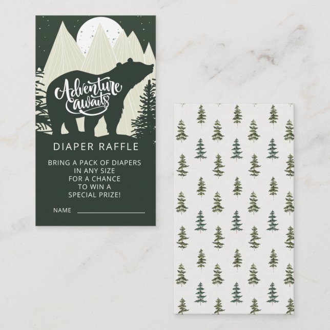 Erlebnis erwartet Bärentaucher-Raffle Begleitkarte (Vorne/Hinten)