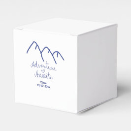 Erlebnis erwartet blaues Gebirgsherz Name Geschenkschachtel