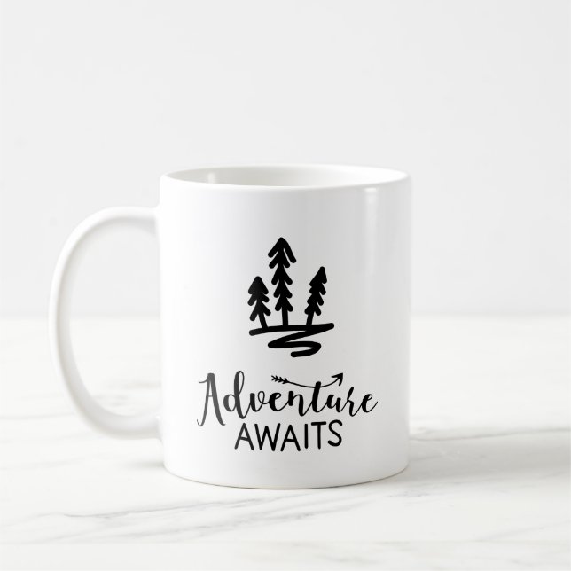 Erlebnis erwartet Camping Forest Kaffeetasse (Links)
