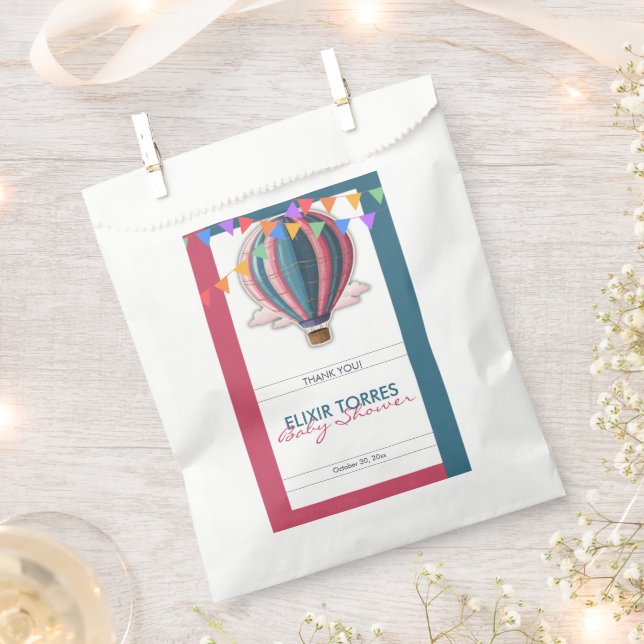 Erlebnis erwartet festliche Blue Pink Baby Dusche Geschenktütchen (Ausgeschnitten)