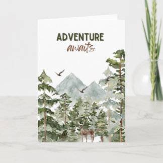 Erlebnis erwartet Grußkarte, Reisen, Wanderlust Karte