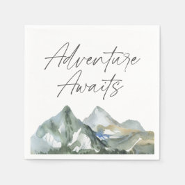 Erlebnis erwartet Mountain Boy Baby Shower Serviette