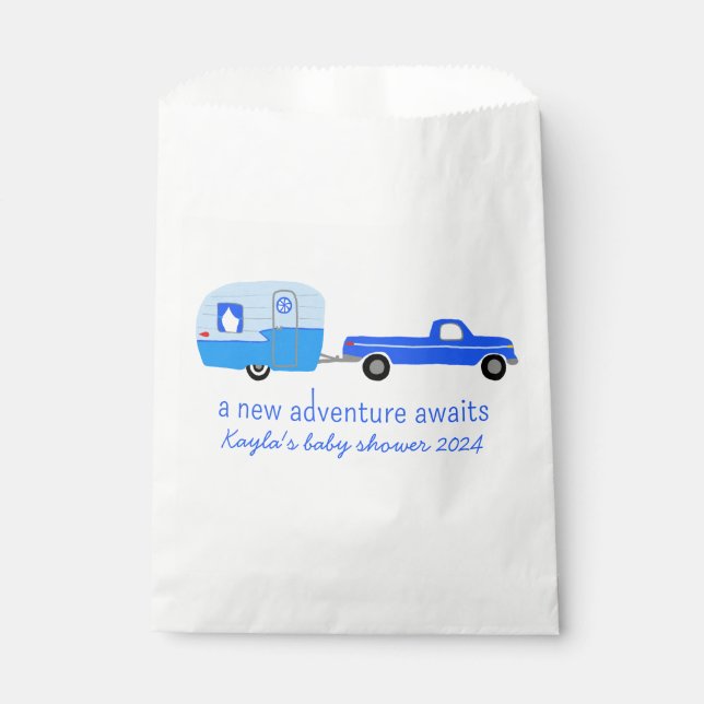 Erlebnis erwartet Niedliche Truck & Trailer BABY S Geschenktütchen (Vorderseite)