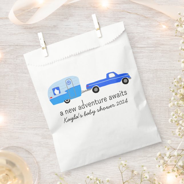 Erlebnis erwartet Niedliche Truck & Trailer BABY S Geschenktütchen (Ausgeschnitten)