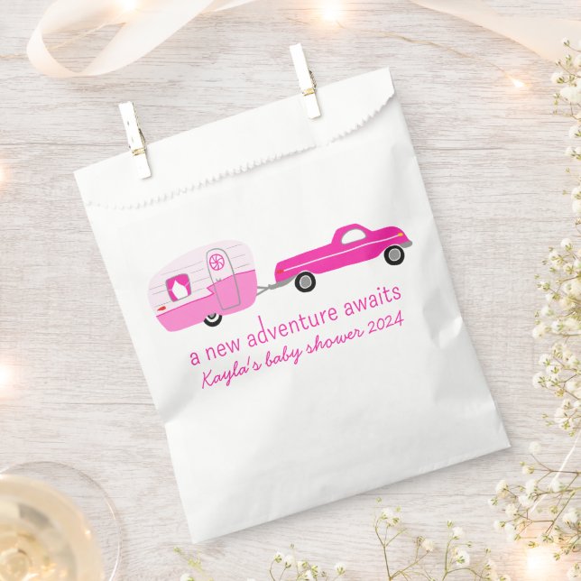 Erlebnis erwartet Niedliche Truck & Trailer BABY S Geschenktütchen (Ausgeschnitten)