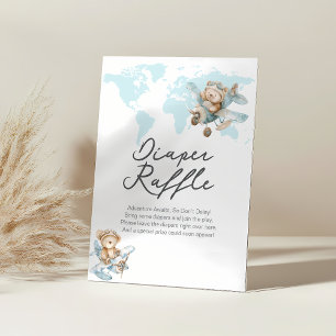 Erlebnis erwartet Niedliches Teddy Diaper Raffle-Z Sockelschild