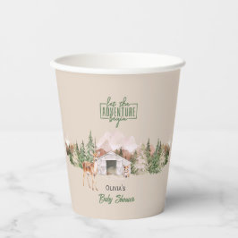 Erlebnis erwartet Sage Green Mountain Baby Dusche Pappbecher