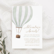 Erlebnis erwartet Sage Hot Air Ballon Baby Dusche