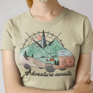 Erlebnis erwartet Shirt, Van Life Travel T-Shirt