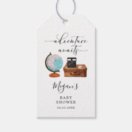 Erlebnis erwartet Travel Theme Baby Shower Geschenkanhänger