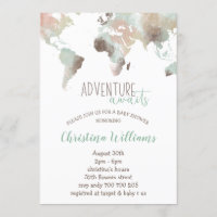Erlebnis erwartet Watercolor World Map Kinderdusch