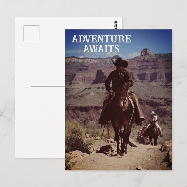 Erlebnis erwartet Western Outdoor Thema Postkarte (Vorne/Hinten)