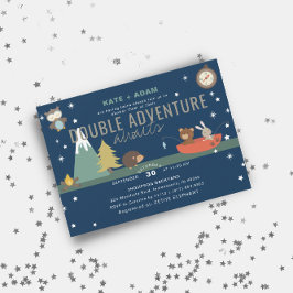 Erlebnis erwartet Woodland Boy Adoption Baby Showe Einladung