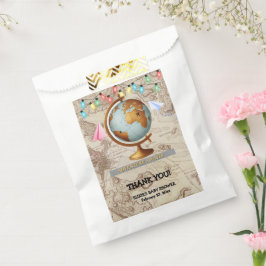 Erlebnis erwartet World Map Baby Shower Geschenktütchen