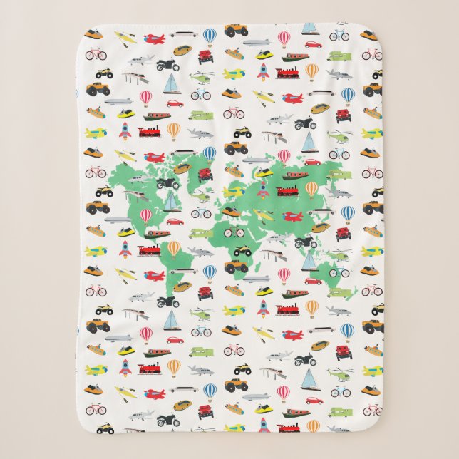 Erlebnis erwartet World Map Vehicles Sherpadecke (Vorderseite)