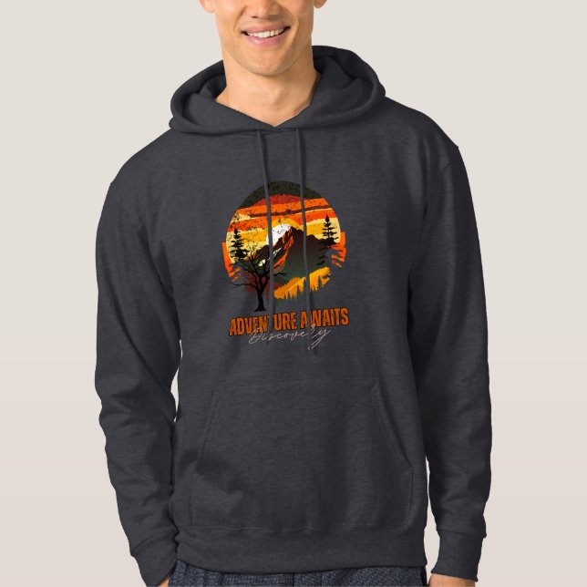 Erlebnis wartet auf Entdeckung Hoodie (Vorderseite)