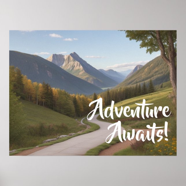 Erlebnis wartet Berggipfel Giclée Art Plakat (Vorne)