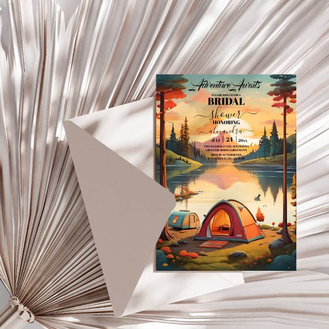 Erlebnis wartet Bergwald Brautparty Einladung (Von Creator hochgeladen)