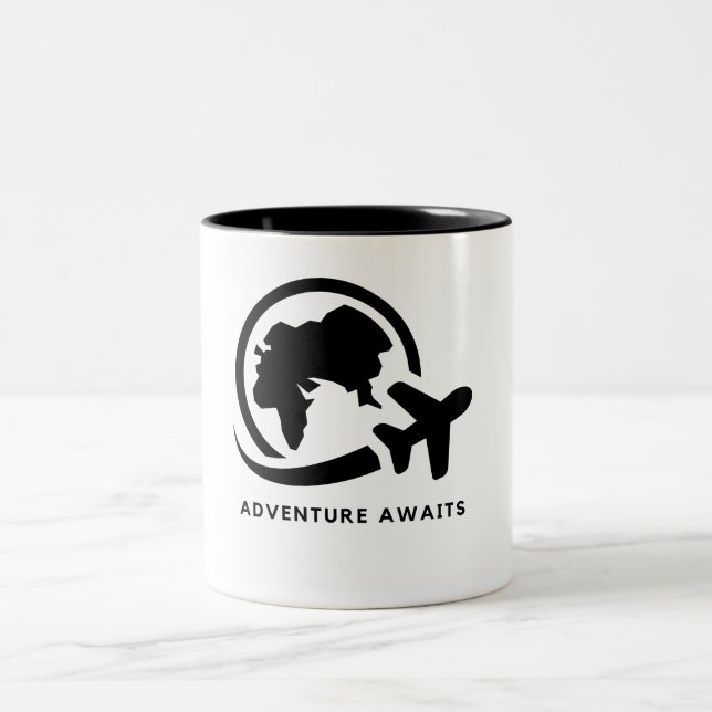 Erlebnis wartet zweifarbige tasse (Mittel)