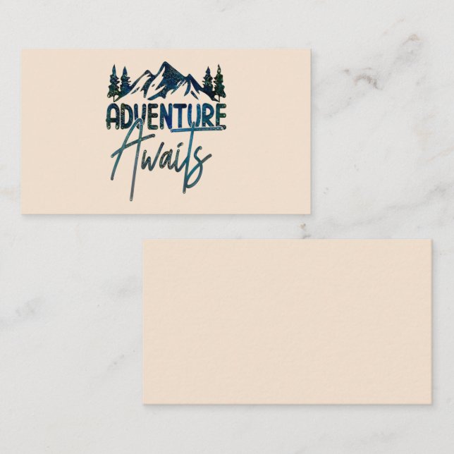 Erlebnisangebote, Mountain Business Card Visitenkarte (Vorne/Hinten)