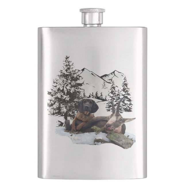Erlebnisflasche für Bergziegen Flachmann (Vorderseite)