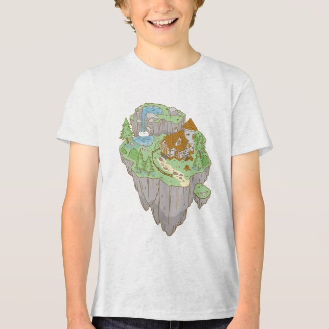 Erlebnisinsel Tri-Blend Shirt (Vorderseite)