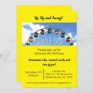 Erlebnispark Ferris Wheel Einladung