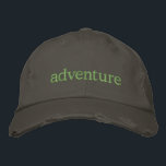Erlebnisreise und Design von Lover Text Bestickte Baseballkappe<br><div class="desc">Einfaches Textdesign für Reise- und Abenteuerliebhaber.</div>