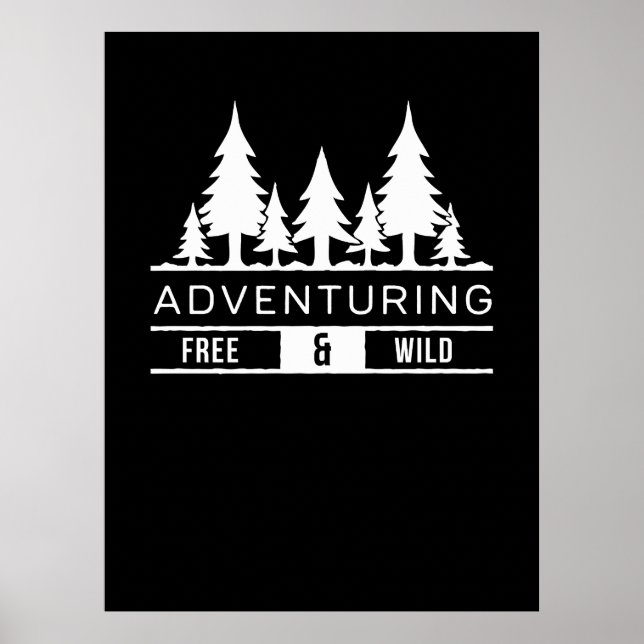 Erlebniswald Pinien frei und Natur Design Poster (Vorne)