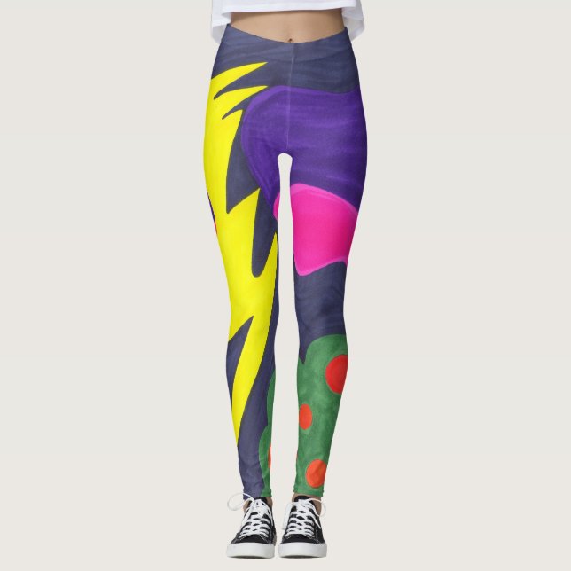 Erleichtern über einer orange Waldung…. Leggings (Vorderseite)