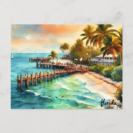 Erleichterung Reisen Vintage Tasten florida Postka Postkarte