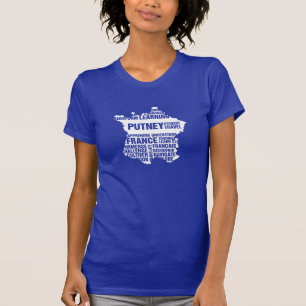 Erlernen der Sprache Frankreich in den mehrfachen T-Shirt
