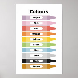 Erlernen von Farben Poster