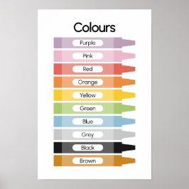 Erlernen von Farben Poster