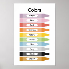 Erlernen von Farben Poster