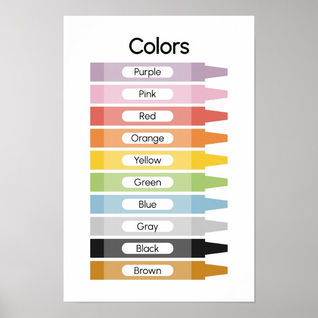 Erlernen von Farben Poster (Vorne)