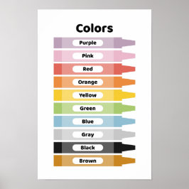 Erlernen von Farben Poster