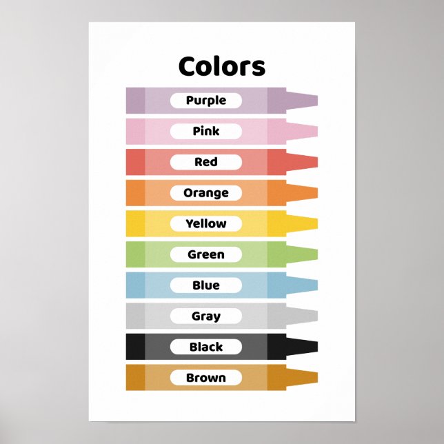 Erlernen von Farben Poster (Vorne)