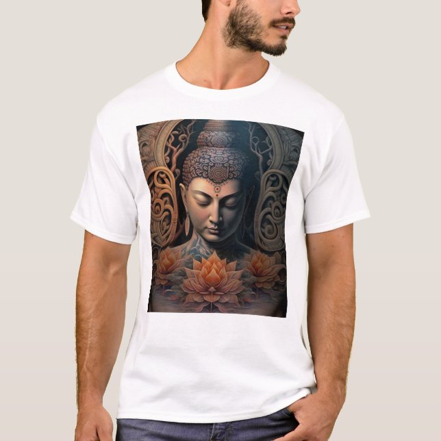 Erleuchtete Visionen: Der Buddha-Symbol-T - Shirt (Vorderseite)