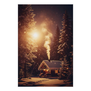 Erleuchtete Weihnachtszuflucht Poster