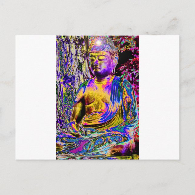 Erleuchteter Buddha Postkarte (Vorderseite)