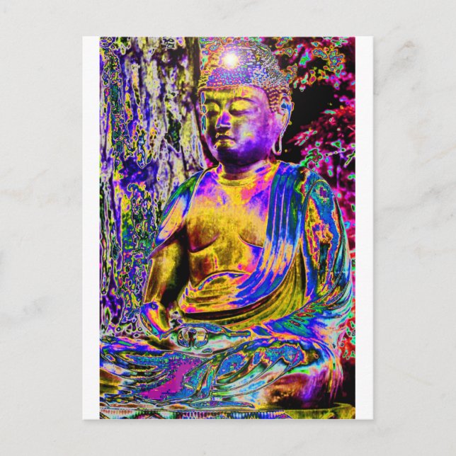 Erleuchteter Buddha Postkarte (Vorderseite)
